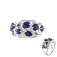 Anello in argento con Zaffiro Blu del Madagascar