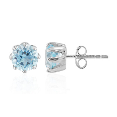 Orecchini in argento con Topazio Blu Cielo