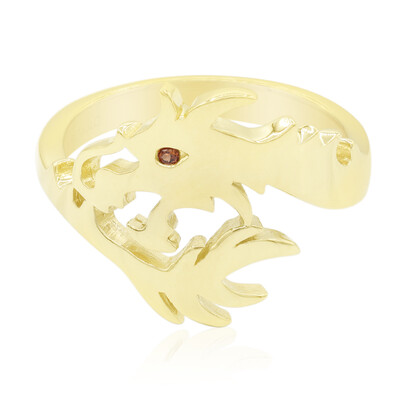 Anello in argento con Granato Mozambico