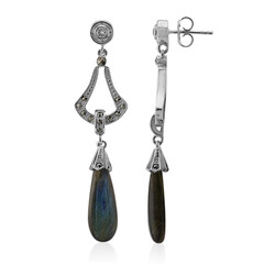 Orecchini in argento con Labradorite (Annette classic)