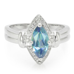 Anello in argento con Topazio Blue Paradise