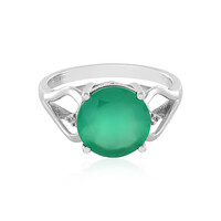 Anello in argento con Onice Verde