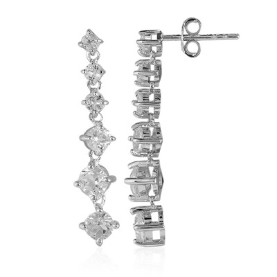 Orecchini in argento con Topazio Bianco