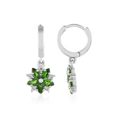 Orecchini in argento con Diopside Russo