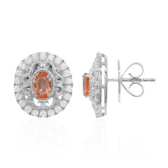 Orecchini in argento con Zaffiro Padparadscha (Dallas Prince Designs)