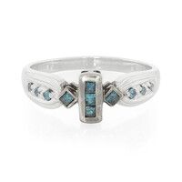 Anello placcato in platino con Diamante Fancy