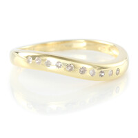 Anello placcato in oro con Diamante Champagne