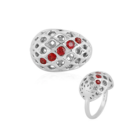 Anello in argento con Rubino Tanzania (SAELOCANA)