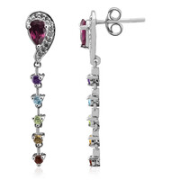 Orecchini in argento con Rodolite