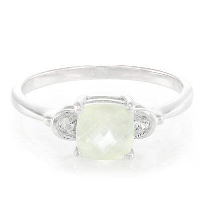 Anello in argento con Prehnite