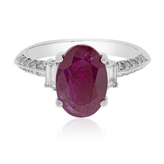 Anello in oro con Rubino Mozambico AAA (CIRARI)
