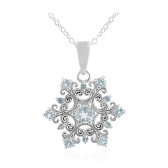Collana in argento con Topazio Blu Cielo
