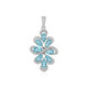 Ciondolo in argento con Apatite Blu