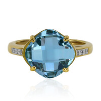Anello in argento con Topazio Blu Cielo