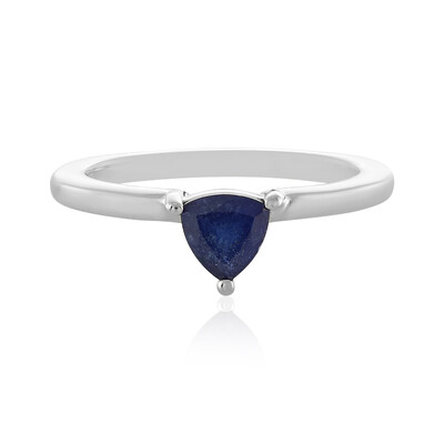 Anello in argento con Zaffiro Blu del Madagascar