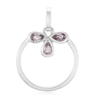 Ciondolo in argento con Zaffiro Ceylon Porpora (non riscaldato)