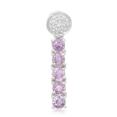 Ciondolo in argento con Zaffiro Ceylon Porpora (non riscaldato)