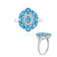 Anello in argento con Apatite Blu Neon