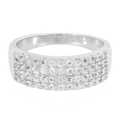 Anello in argento con Zaffiro Bianco