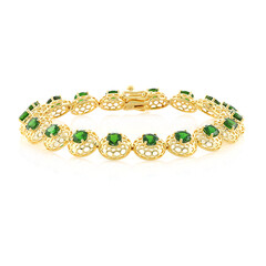 Bracciale in argento con Diopside Russo