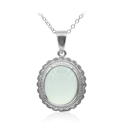 Collana in argento con Calcedonio Acqua