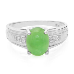 Anello in argento con Crisoprasio Imperiale