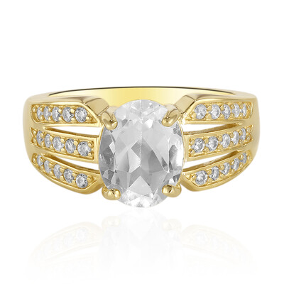Anello in argento con Topazio Bianco