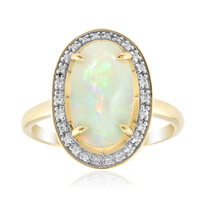 Anello in oro con Opale Bianco Brasiliano