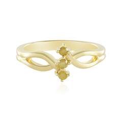 Anello in argento con Diamante Giallo I3