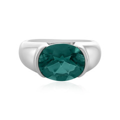Anello in argento con Fluorite Petrolio del Belgio