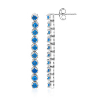 Orecchini in argento con Apatite Blu Neon