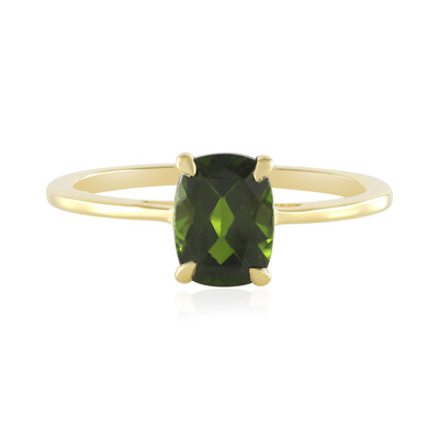 Anello in argento con Diopside Russo