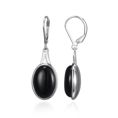 Orecchini in argento con Agata Nera