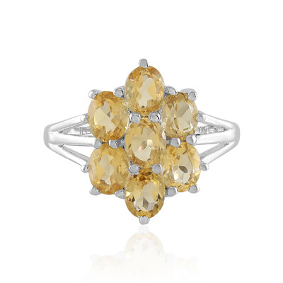 Anello in argento con Citrino