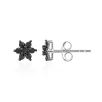 Orecchini in argento con Spinello Nero