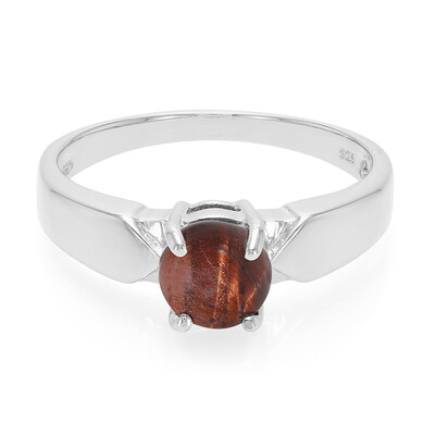 Anello in argento con Occhio di Tigre Rosso