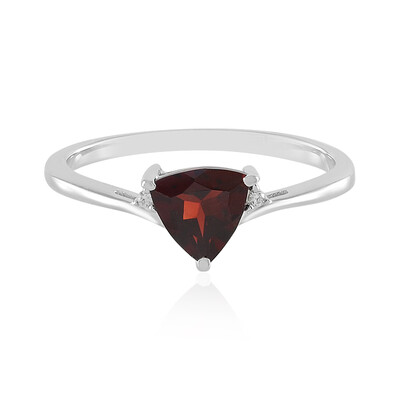 Anello in argento con Granato Mozambico