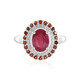 Anello in argento con Rubino del Madagascar
