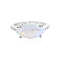 Anello in argento con Pietra di Luna Arcobaleno