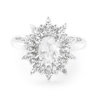 Anello in argento con Goshenite