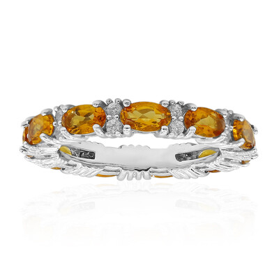 Anello in argento con Citrino Madeira