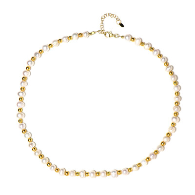 Collana in argento con Perla d'Acqua Dolce Bianca