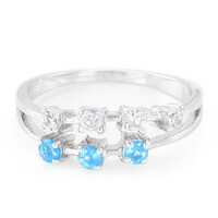 Anello in argento con Apatite Blu Neon