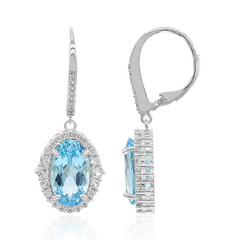 Orecchini in argento con Topazio Blu Cielo