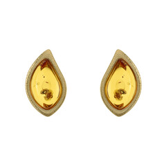 Orecchini in argento con Ambra Baltica Cognac