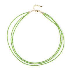 Collana in argento con Diopside Russo