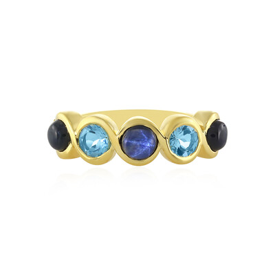 Anello in argento con Zaffiro Stellato Blu