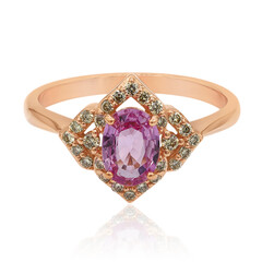 Anello in oro con Zaffiro Rosa