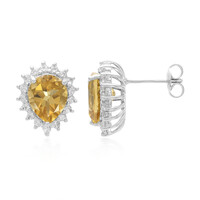 Orecchini in argento con Quarzo Champagne