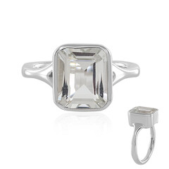 Anello in argento con Topazio Bianco